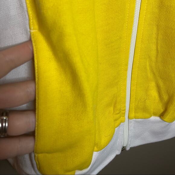 Disney Fashions Goofy Sports Color Block Yellow Blue Zip Up Jacket Size Large - Picture 5 of 7